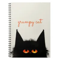 Grumpy Black Cat Notebook