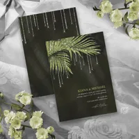 Jewel Palm Leaf Wedding Green ID830