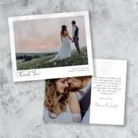 4.5x5.6 Minimalist 2 Photo Wedding Thank You Card