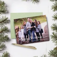 Budget Merry Christmas Handwritten Holiday Photo