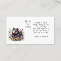 Wombat Animal Books for Baby Enclosure Card