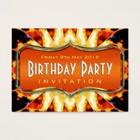 Amazon Fire Wings Abstract Art Mini Invitations