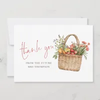 Modern Farmers Market Bridal Shower Thank you card