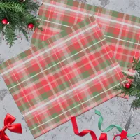 Christmas Vintage Retro Country Plaid Pattern Tissue Paper