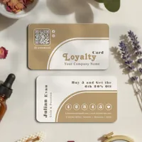 Modern Chic Retro Arch Groovy Gold Loyalty Card