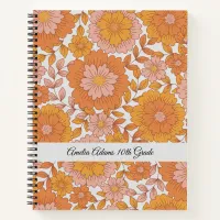 Floral Vintage Feminine School Pretty Girly Notebook