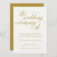 Gold Calligraphy Wedding Invitations | Elegant