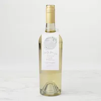 Wedding | Dusty Blue Over the Moon in Love Bottle Hanger Tag