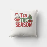 Tis The Season Holiday Cheer Christmas  Throw Pillow
