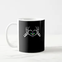 Skeleton Hand Heart Mardi Gras Vibrant Expression Coffee Mug