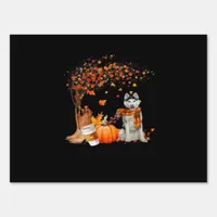 It’s Fall Y’all Dog Autumn Aesthetic Style Sign