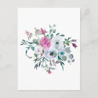 Beautiful Watercolor Flowers Postcard