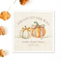 "She Found Her Boo" Halloween Fall Bridal Shower Napkins