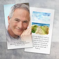 Full Photo Beach Memorial Prayer Card