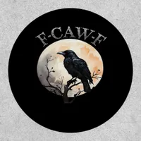 F Caw F Funny Bird Moon Minimal Clean Style Patch