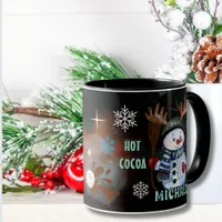 Winter Magic Enchanted snowman Hot Cocoa mug 