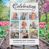 Celebration Of Life Personalized 9 Photo Memorial Foam Board