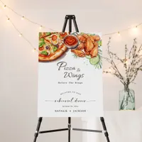 Pizza & Wings Before The Rings Rehearsal Welcome Foam Board