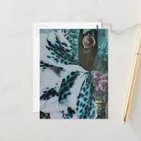  Watch Head Woman Dances Surreal Collage Postcard