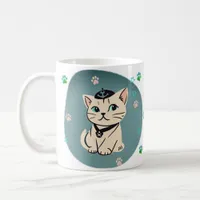 First Mate of Mischief Cat Lover Gift Coffee Mug