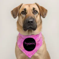 Personalized Pink Dinosaur Hide  Pet Bandana Collar