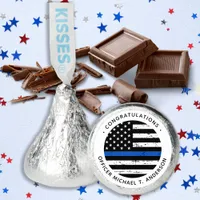 Police Retirement Personalized Thin Blue Line Hershey®'s Kisses®