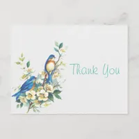 Vintage Birds Thank You Postcard