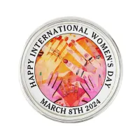 Happy International Women's Day 8th March 2024  Lapel Pin