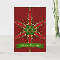 Season Greetings Holiday Star Greeting Card