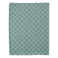 Elegant Modern Green Quilted Geometric Pattern Duvet Cover