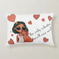 Dog Valentine Tote Bag Accent Pillow