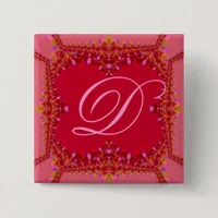 Sweet Pinks Lace Monogram Button