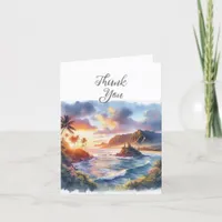 Tropical Beach Thank You Card