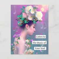 Listen to the Music of your Soul | Inspriational Postcard