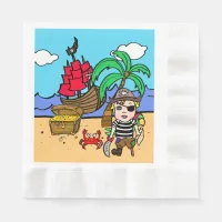 Pirate Themed Boy's Birthday Party Napkins