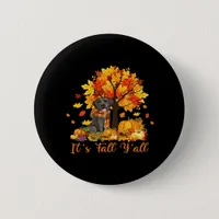 It’s Fall Y’all Halloween Autumn Retro Graphic Button