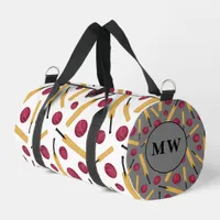 Cricket Player Cricket Bats and Balls Patterned Duffle Bag