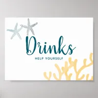 Under the Sea Ocean themed Baby Shower Drinks Sign