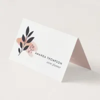 Trendy Brush Strokes Collage Add Logo Business Card