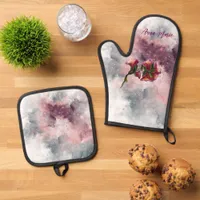 Oven mitt and pot holder  oven mitt & pot holder set