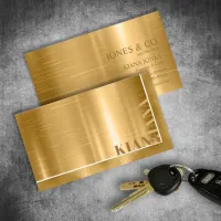 Minimal Metal Sheen & Foil Gold Std ID791 Business Card