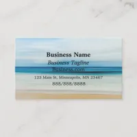 Blue Ocean Waves and Sandy Shore Simple Business Business Card