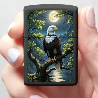 Nighttime Willow with Eagle Zippo Lighter