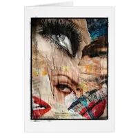 Eyes and Lips Collage Grunge Border, All Occasion