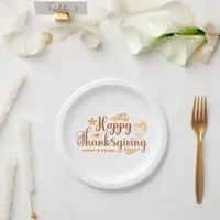 Happy Thanksgiving Paper Plates