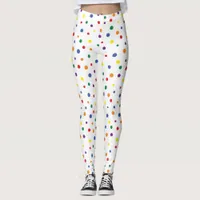 Rainbow Polka Dots Leggings