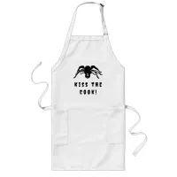 Funny Cartoon Black Spider Halloween Black Widow Long Apron