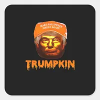 Trumpkin Make Halloween Great Again Sloth Square Sticker