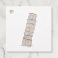 Watercolor Italian Destination Wedding Favor Tags