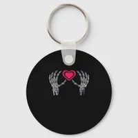Skeleton Hands Heart Cute Keychain